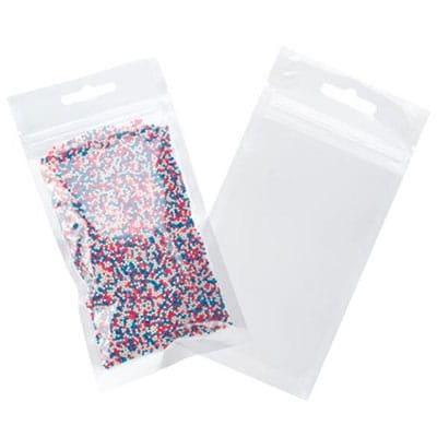 Reclosable Plastic Ziplock Bags Hanging Hole