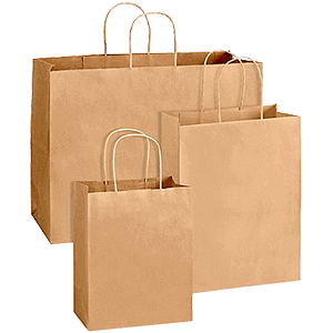 Kraft paper shopping bags