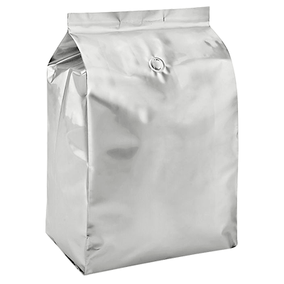 Metallic silver side gusset bags
