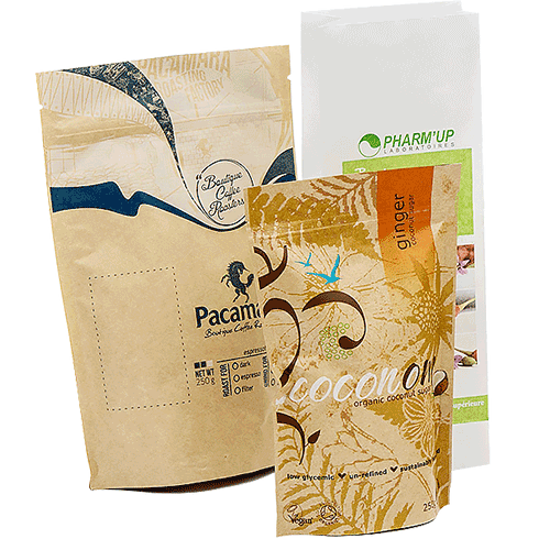 Custom Printed Kraft Pouches Bags