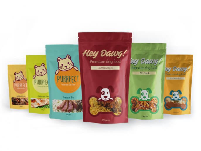 Pet Food Bag printed stand up pouch banner 1