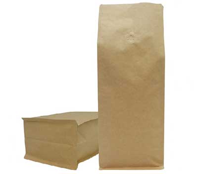 Kraft flat bottom pouches