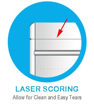 Laser scoring and micro perforations