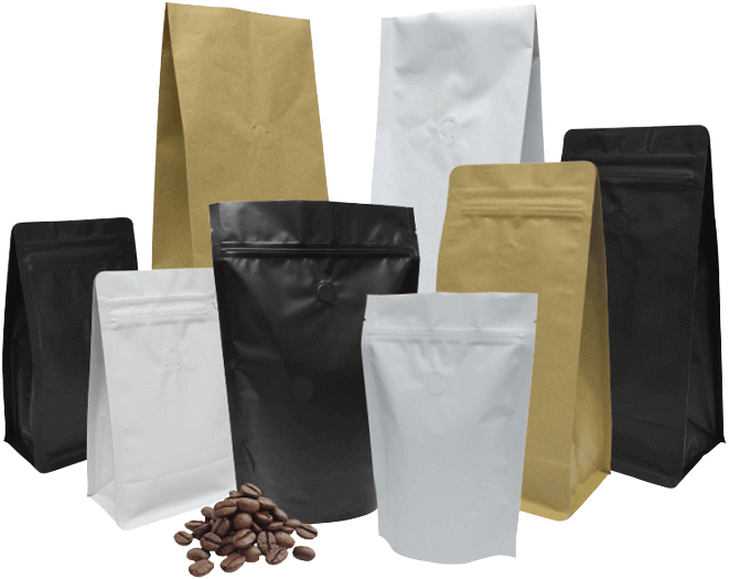 Coffee pouches packaging