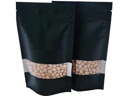 Stand up coffee bag With Rectangle Window