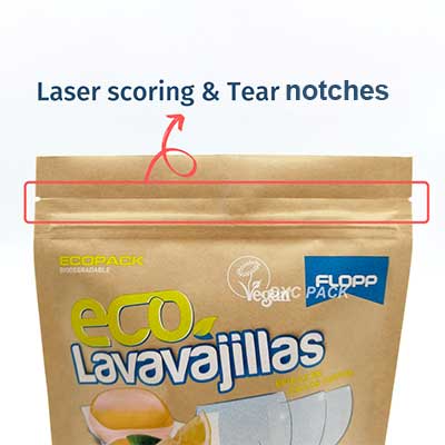 Laser scoring and micro perforations