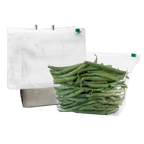 Slider vented produce bags for vegetables