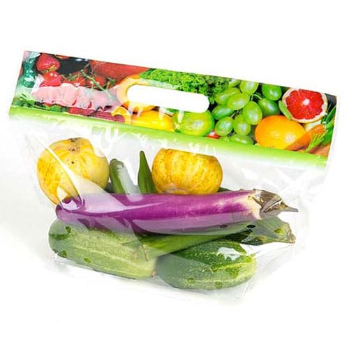 Vented Vegetable Bags With Ziplock & Hand Grip