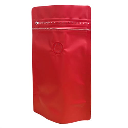 OM-027 Red Stock Stand-Up Doypack Coffee Pouches