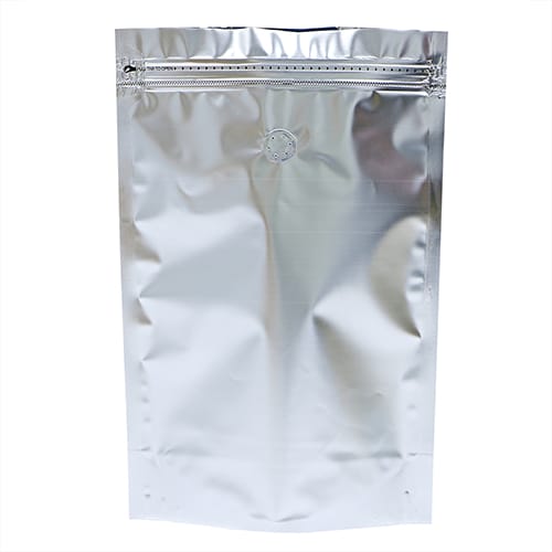 OM-027 Silver Stock Stand-Up Doypack Coffee Pouches