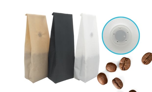 Recyclable side gusset coffee bags with valves